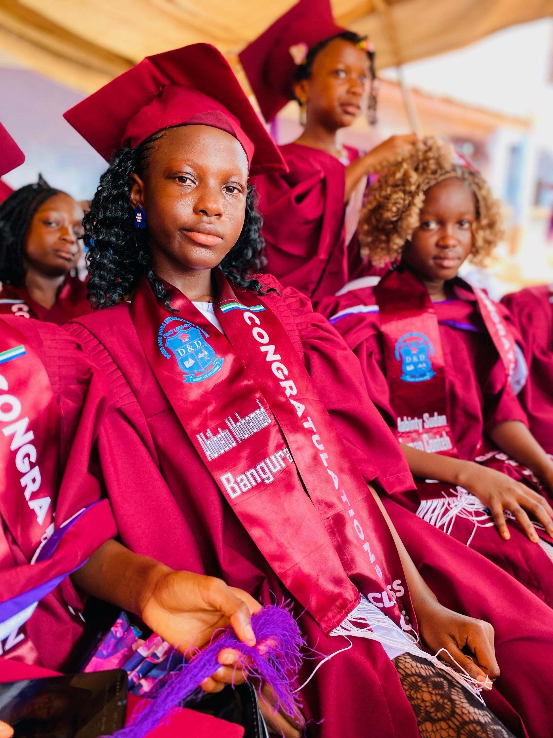 Students celebrating graduation